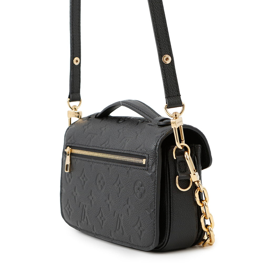 LOUIS VUITTON Pochette Metis EW NoirM46595 Monogram Empreinte Leather