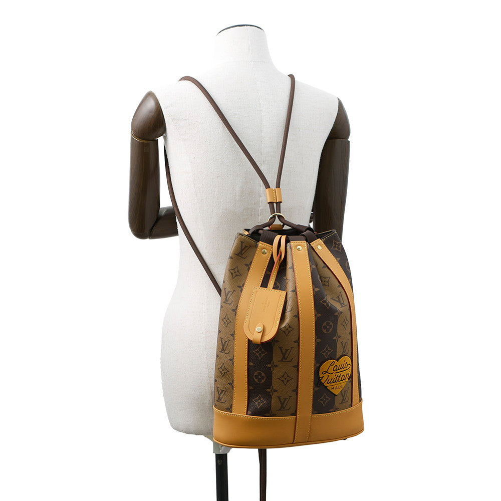 LOUIS VUITTON Randonnee Messenger NIGOCollaboration Marron/NoirM45968 Monogram stripe