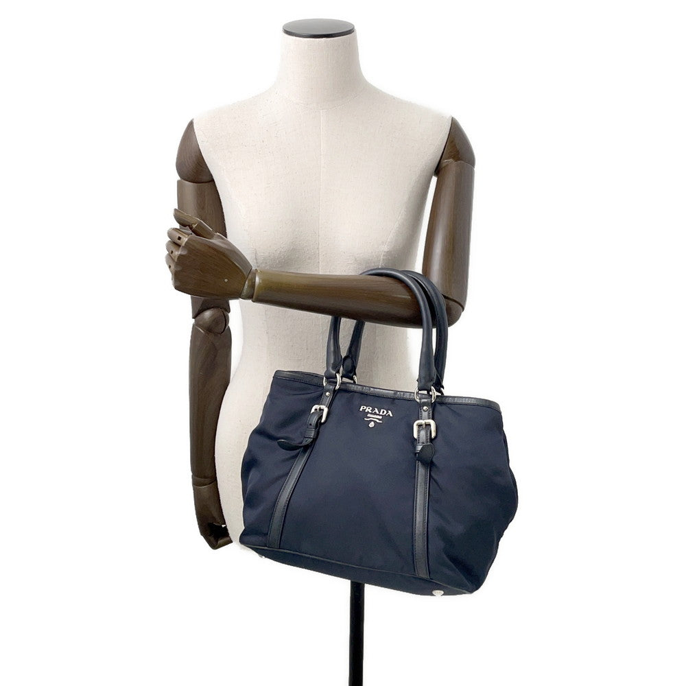 PRADA 2way Shoulder Bag NavyBN1841 Nylon Leather