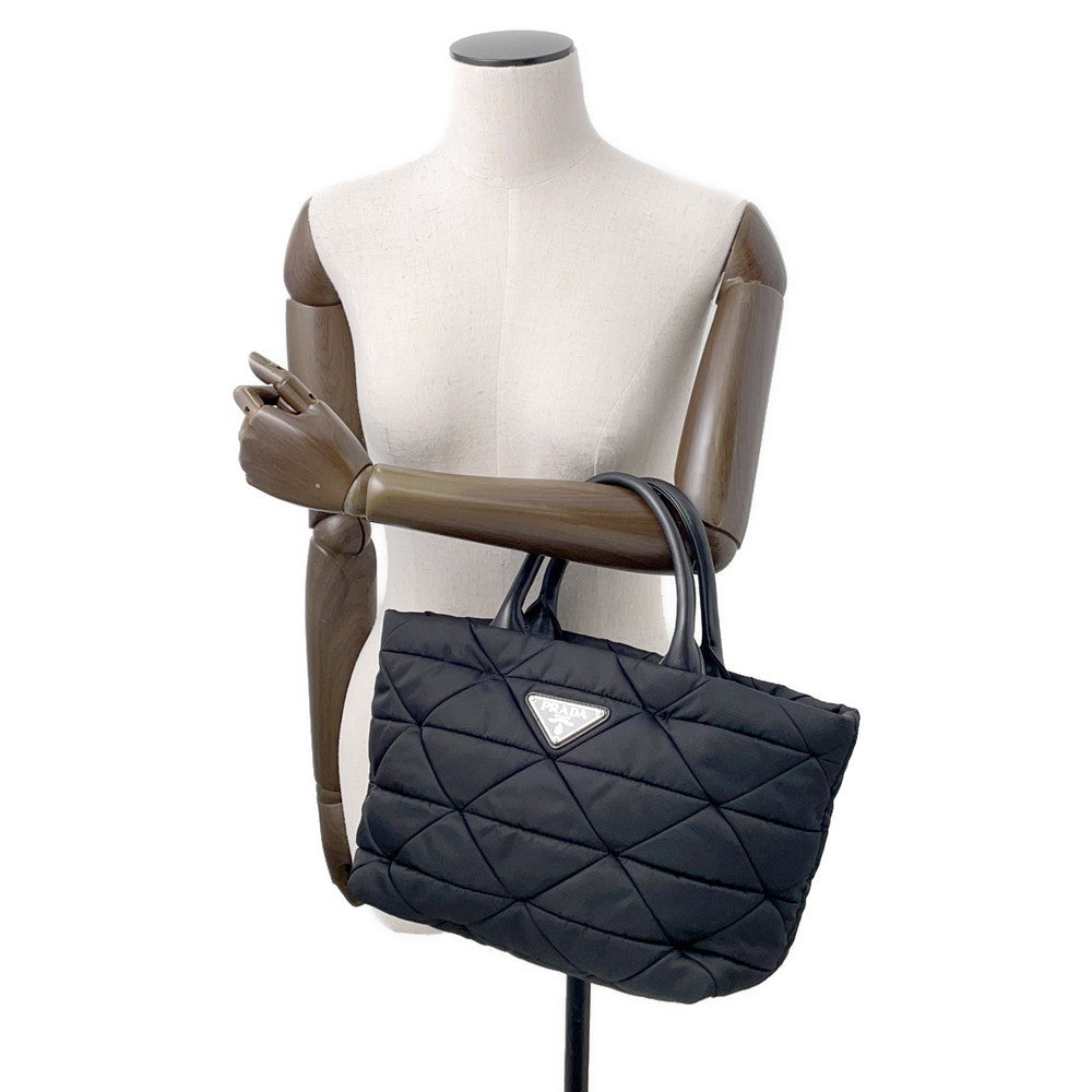 PRADA Padded Re-Nylon Tote Bag Black1BG436 Nylon Leather Size Small