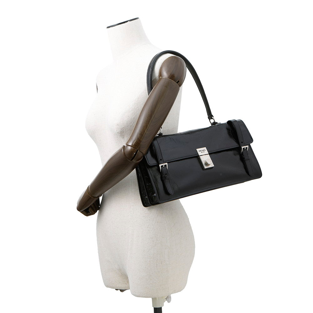PRADA 2026 ss 2way Shoulder Bag Black1BN026 Leather Size Medium