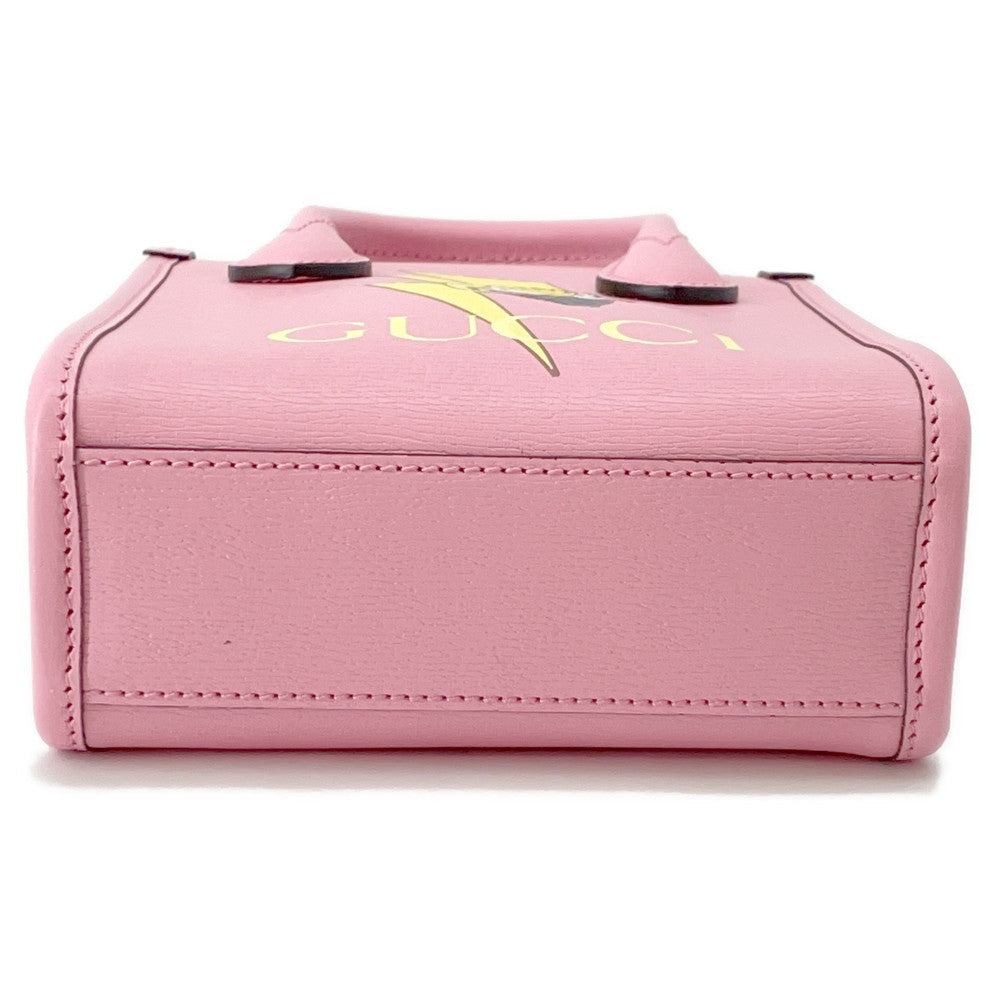 GUCCI Handbag Bananya Pink671623 Leather