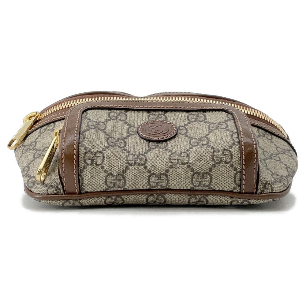GUCCI Interlocking G Belt Bag Beige/Brown682933 GG Supreme Leather