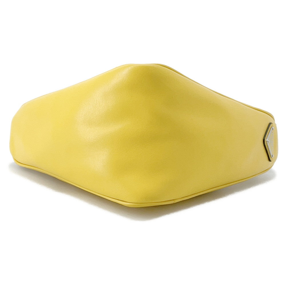 PRADA Triangle Shoulder Bag Yellow1BH190 Leather