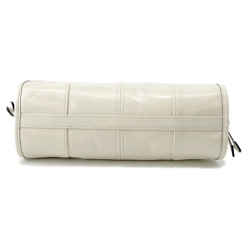 PRADA Bonnie Shoulder Bag White1BH215 Leather Size Small