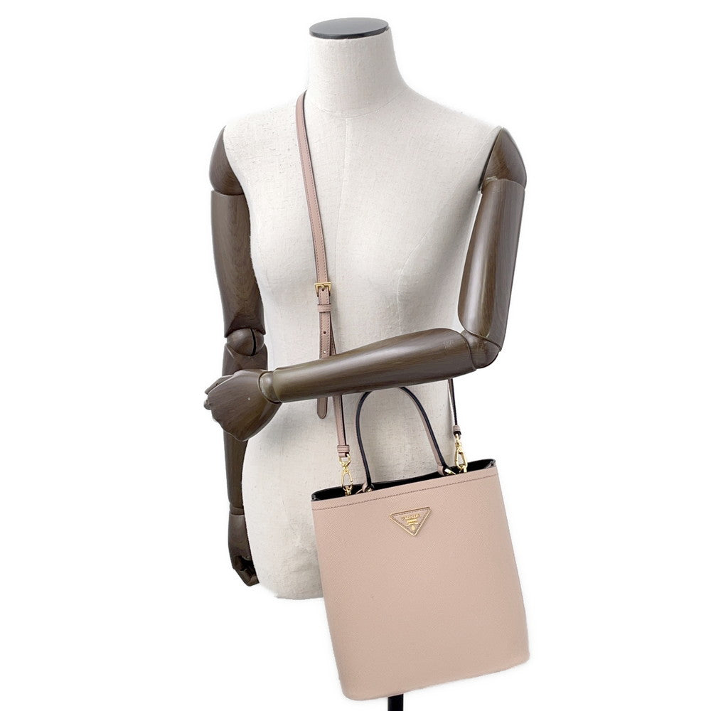 PRADA Panier 2WAYHandbag Pink/Black1BA212 Leather
