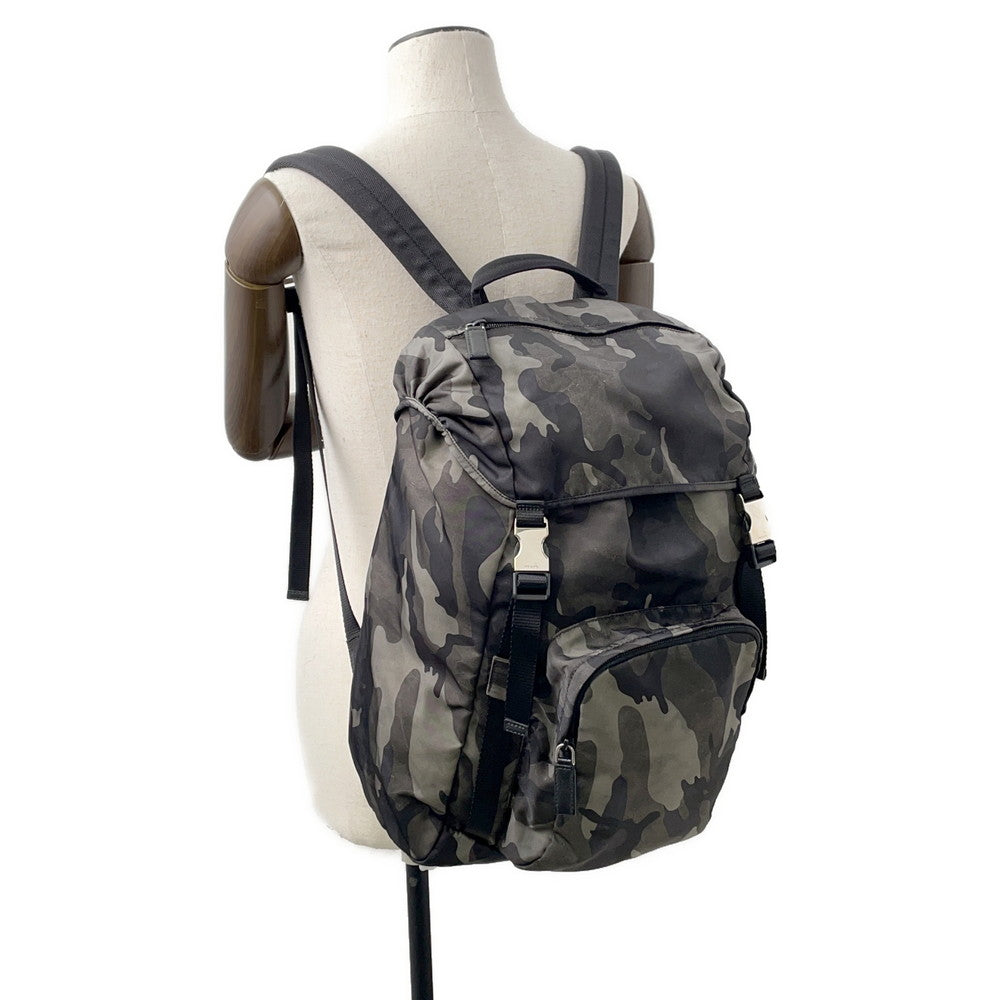 PRADA Camouflage Backpack Khaki/BlackV135 Nylon