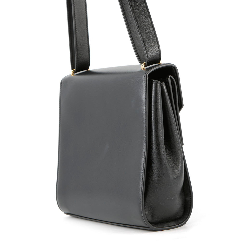 Bottega Veneta The Clip Shoulder Bag Black652391 Box Calf LeatherLeather