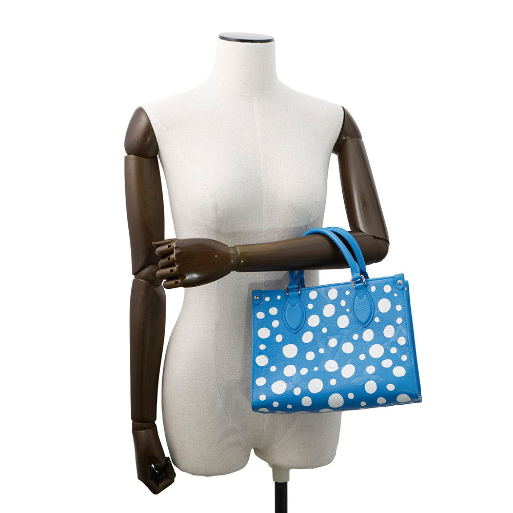 LOUIS VUITTON Onthego LVxYKCollaboration Blue/WhiteM46424 Monogram Empreinte Leather Infinity Dot Size PM