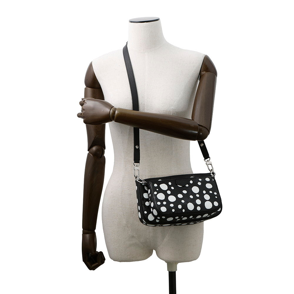 LOUIS VUITTON LV x YK Multi?Pochette Accessoires NoirM46410 Monogram Empreinte Leather Infinity Dot