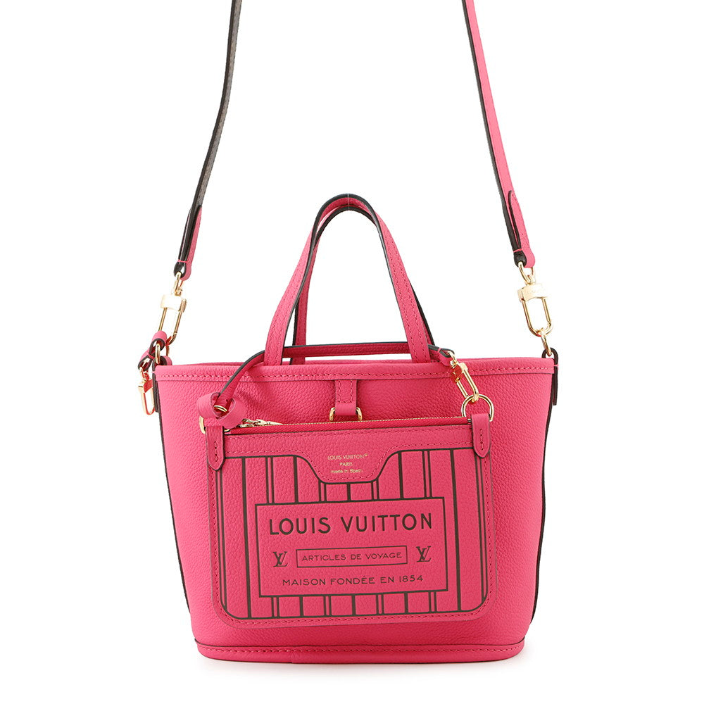 LOUIS VUITTON Neverfull?Inside Out Rose Buffalo Pondichery LeatherM12106 Monogram Size BB