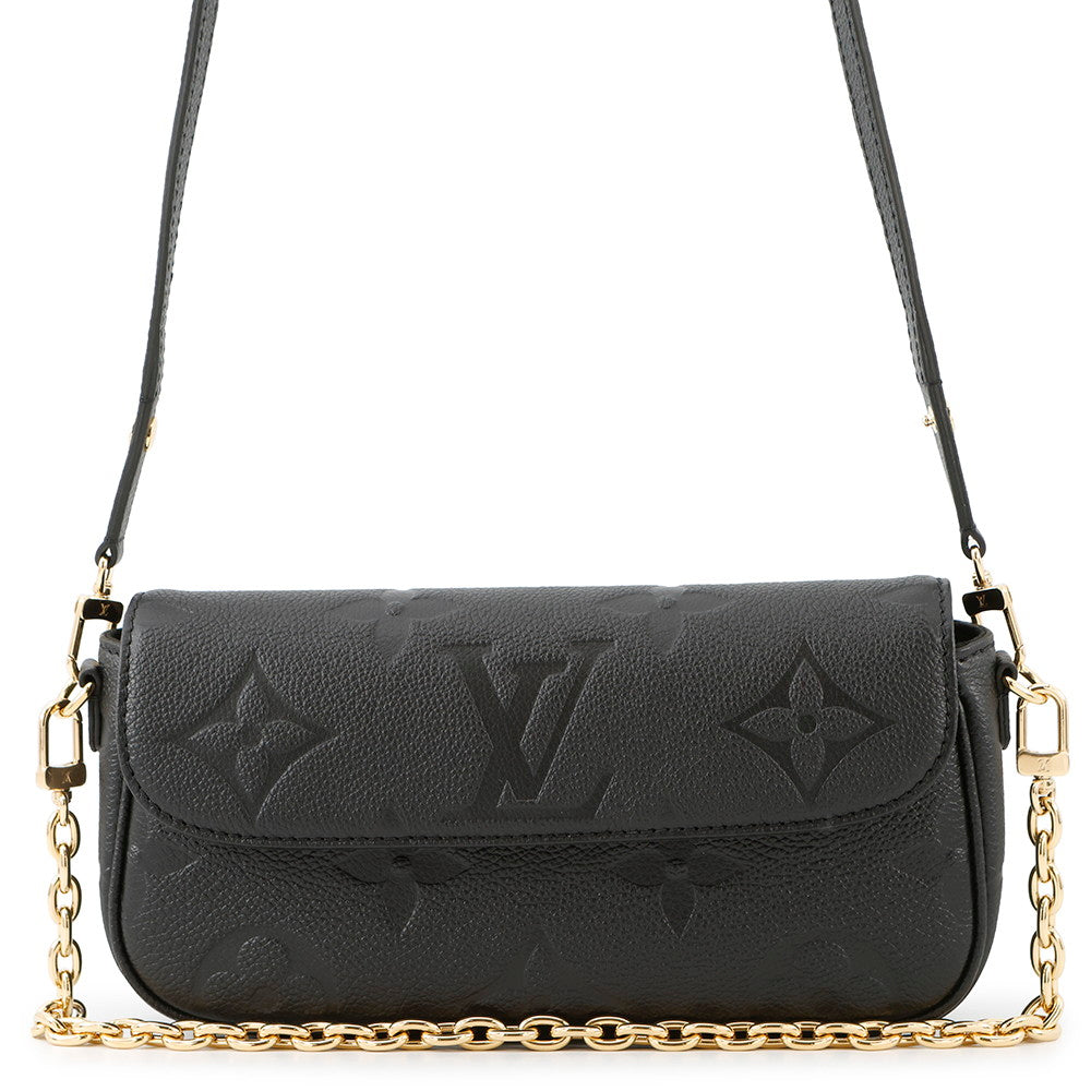 LOUIS VUITTON Wallet on Chain Ivy BlackM82154 Monogram Empreinte Leather