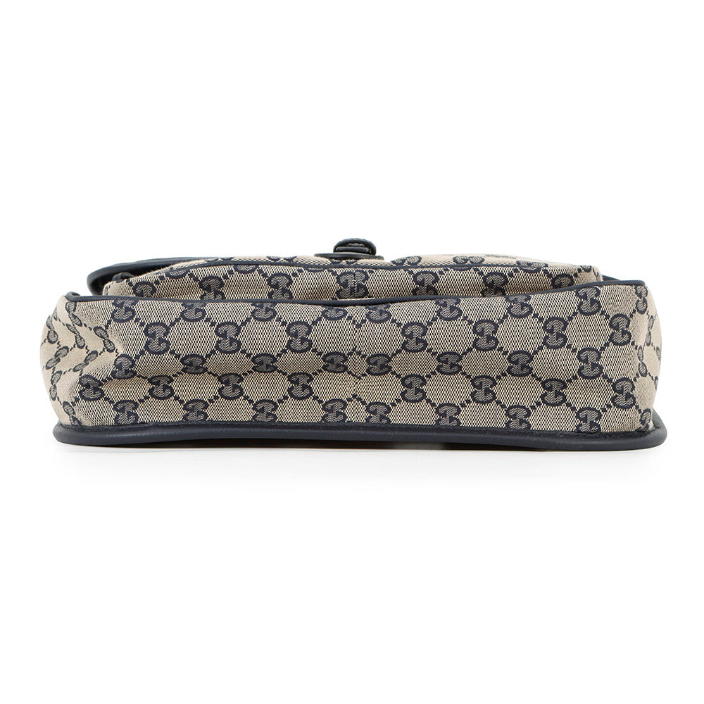 GUCCI GG Canvas Children's Messenger Bag Navy/Beige793823 Canvas Leather