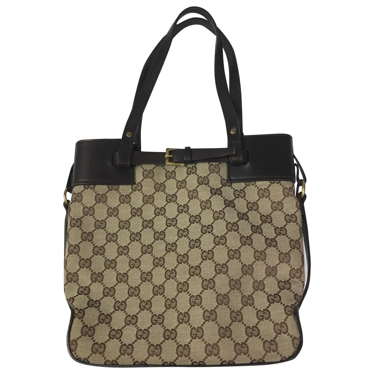 Gucci brown cloth handbag