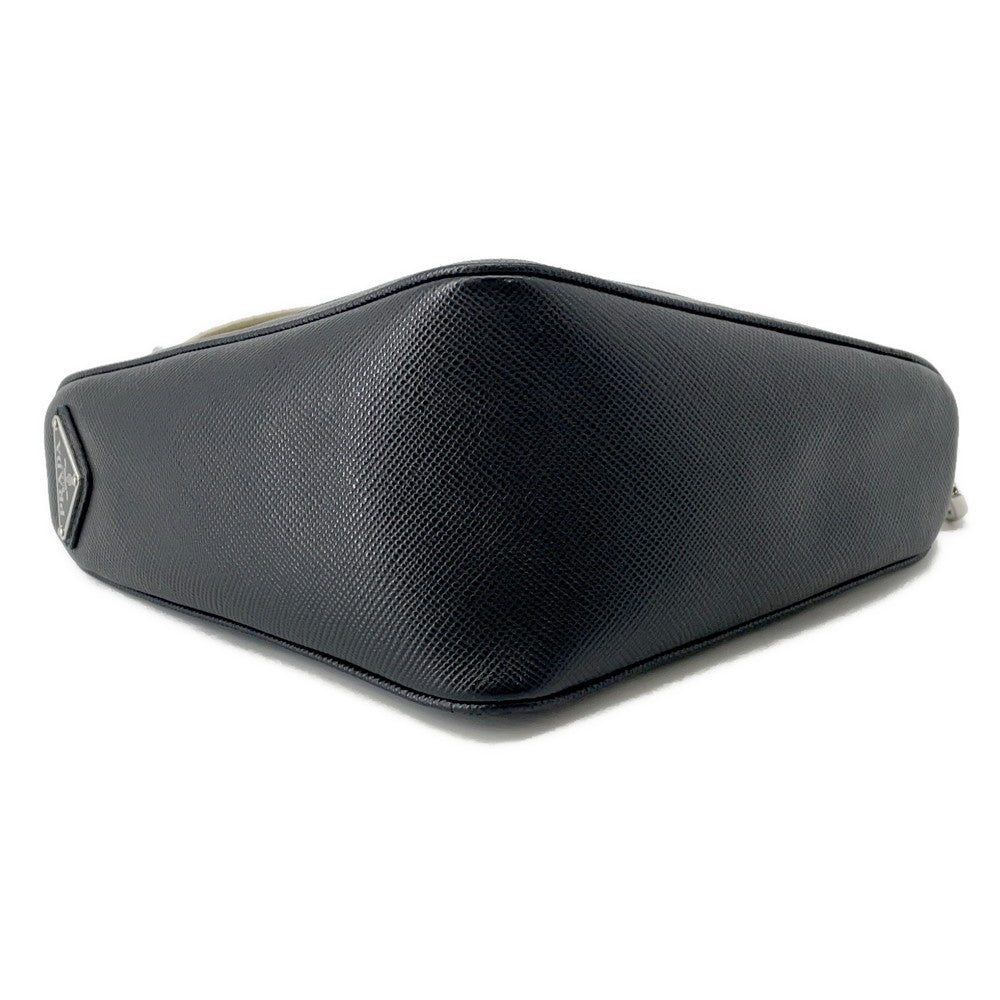 PRADA Triangle Bag Sapphire Shoulder Bag Black2VH155 Leather