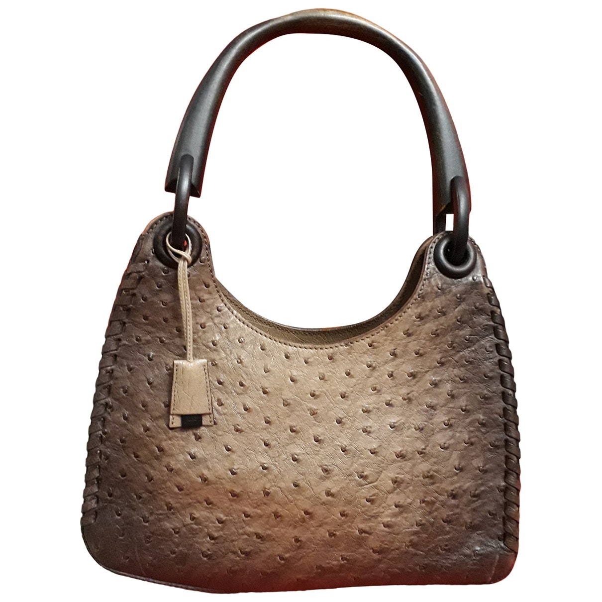 Gucci jackie brown ostrich handbag