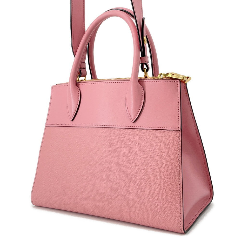 PRADA Paradigm 2WAY Handbag Pink1BA103 Leather