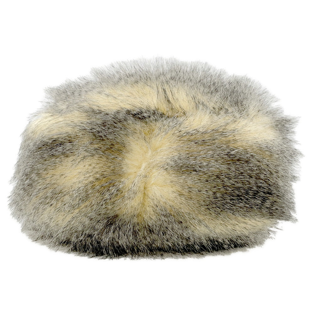 PRADA Triangle Logo 2WAY Handbag Beige/Black1BG406 Fake fur