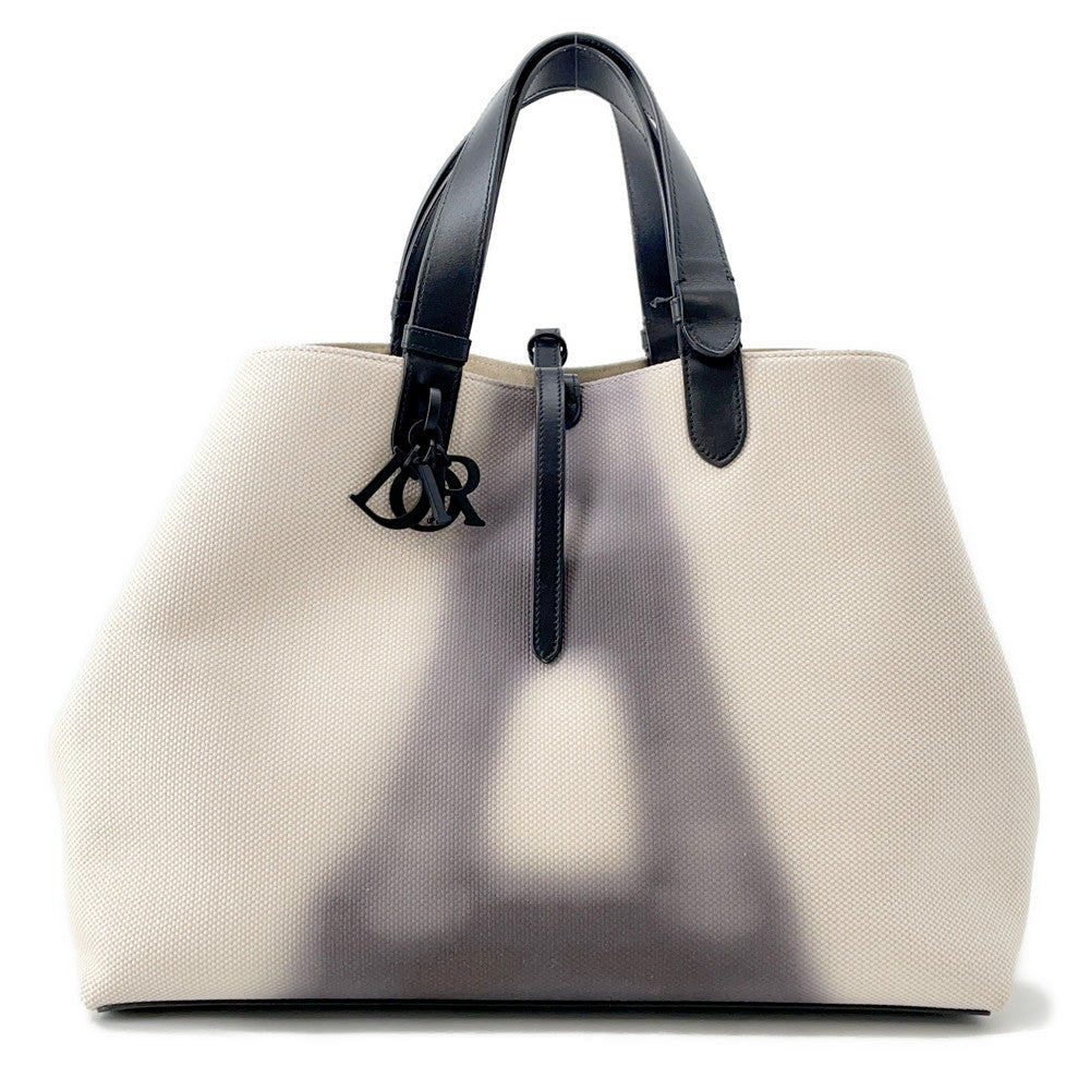 Dior To Jules Eiffel Tower Tote Bag Ivory/BlackM2820SZBF_M941 Canvas Leather Size Large