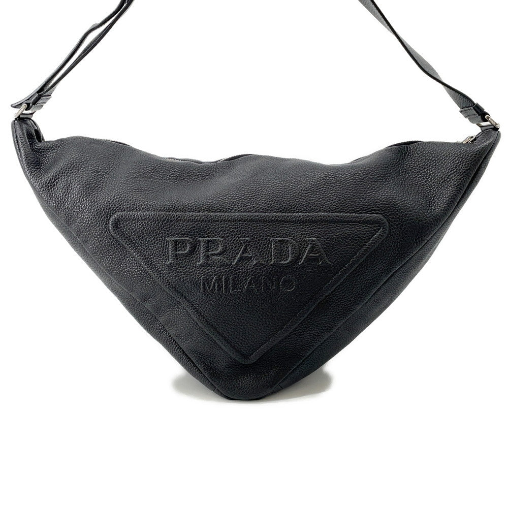 PRADA Triangle Shoulder Bag Black2VY007 Leather