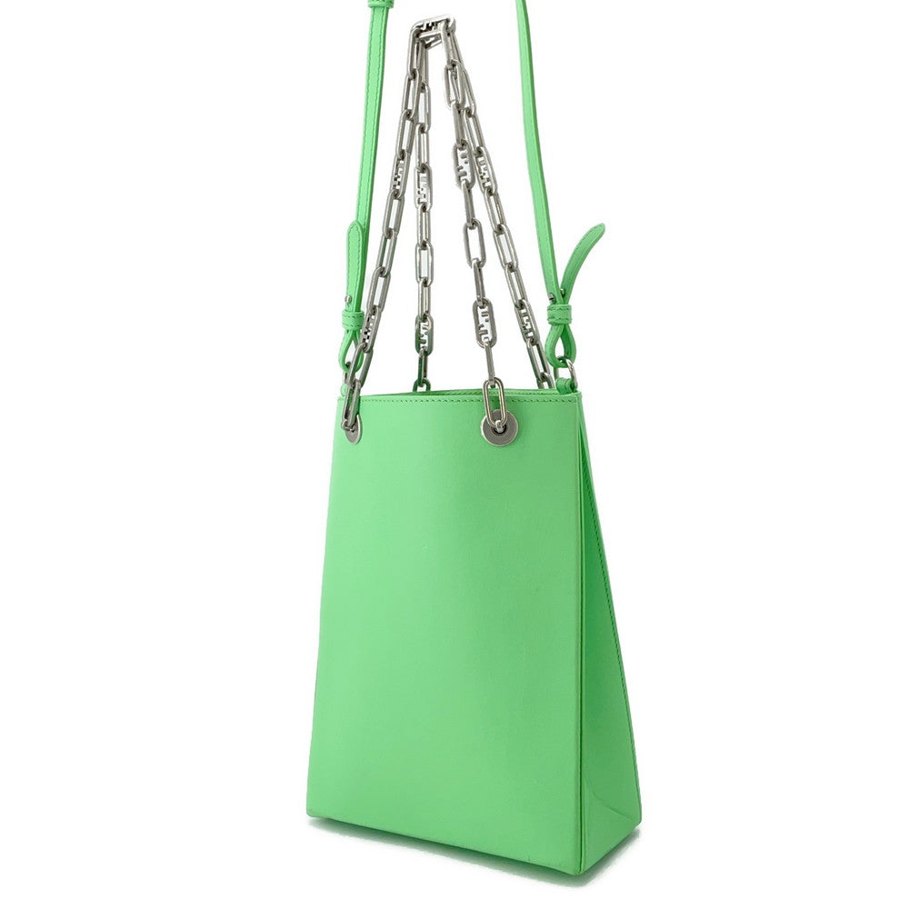 FENDI Small Shopping Bag Light Green8BH382 Leather Size Small