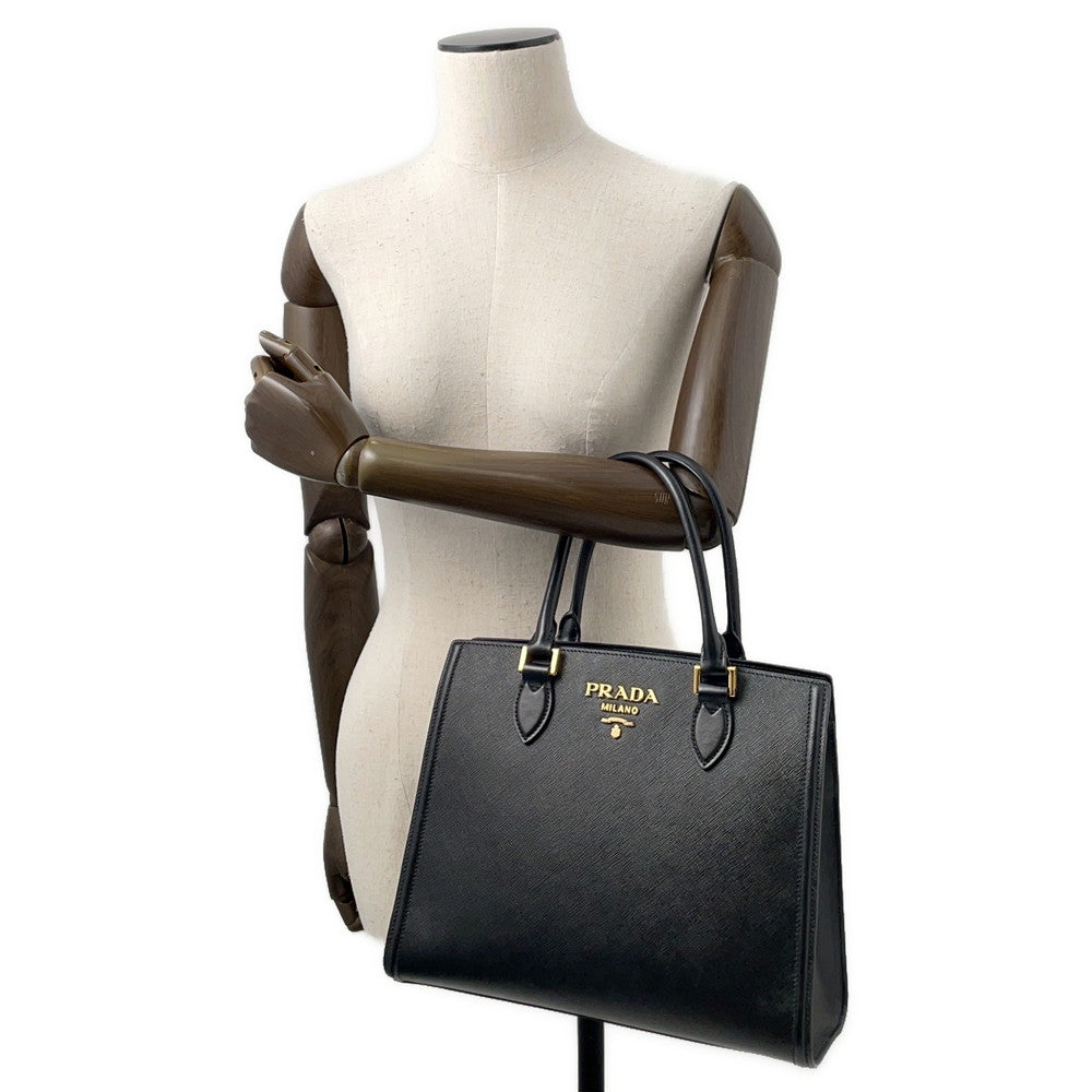 PRADA 2WAY Tote Bag Black1BA227 Saffiano LeatherLeather