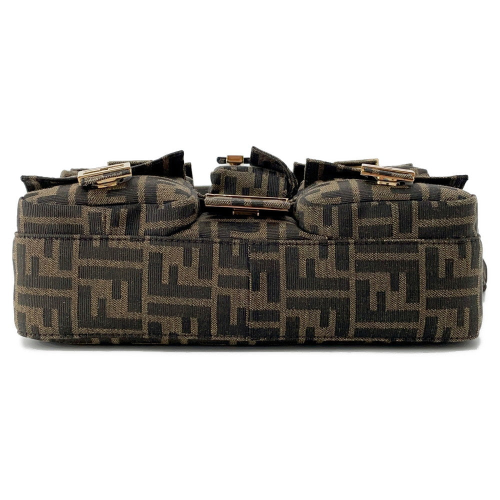 FENDI Zucca Multi-Pocket Baguette Brown/Black8BR808 Jacquard