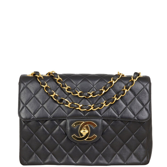 Chanel Maxi Jumbo XL Single Flap Bag | Black GHW
