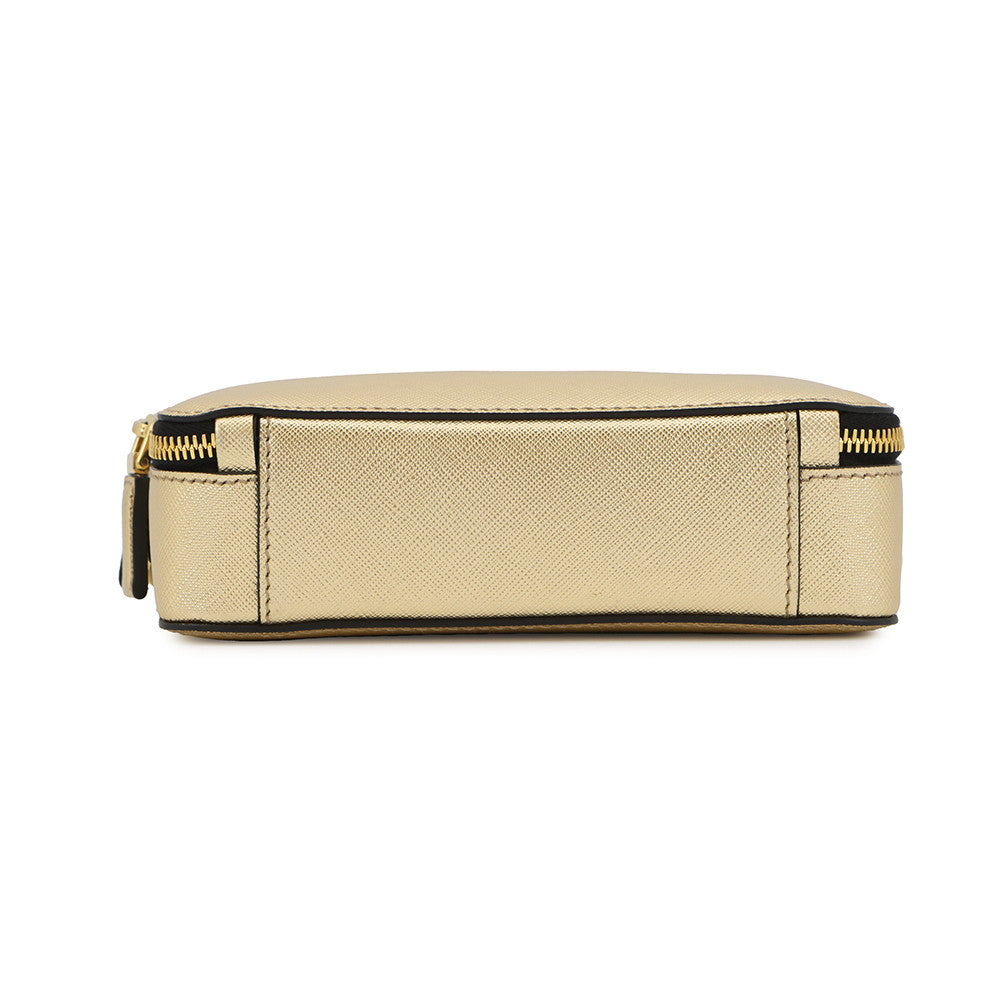 PRADA Triangle Logo Brique Shoulder Bag Gold2VH070 Saffiano LeatherLeather