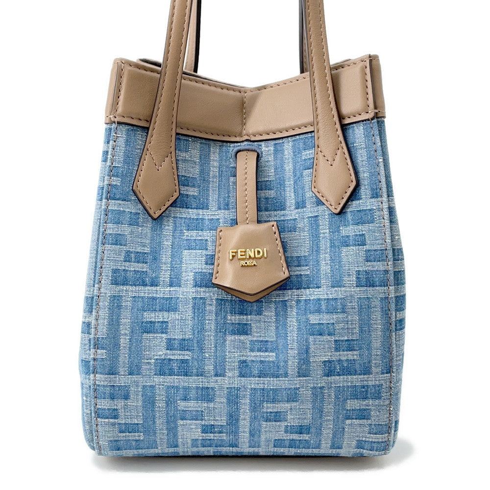 FENDI Origami Shoulder Bag Blue8BS083 Denim