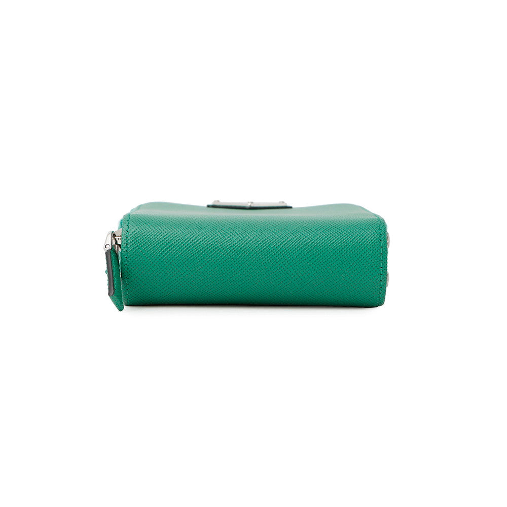 PRADA Triangle Smartphone Shoulder Green2ZH126 Saffiano Leather