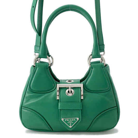 PRADA Re-Edition 2002 Moon 2wayShoulder Green1BA381 Padded Nappa Leather