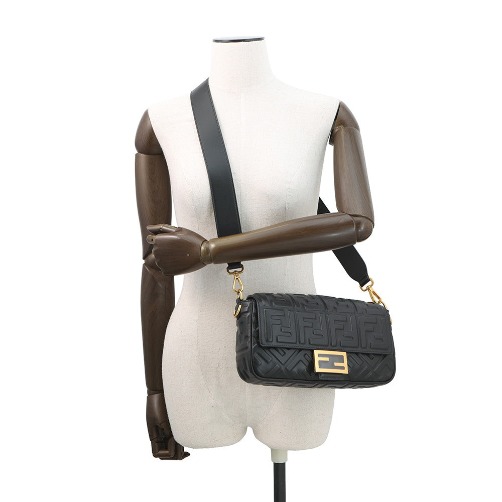 FENDI FF motif baguette Black8BR600 Nappa Leather