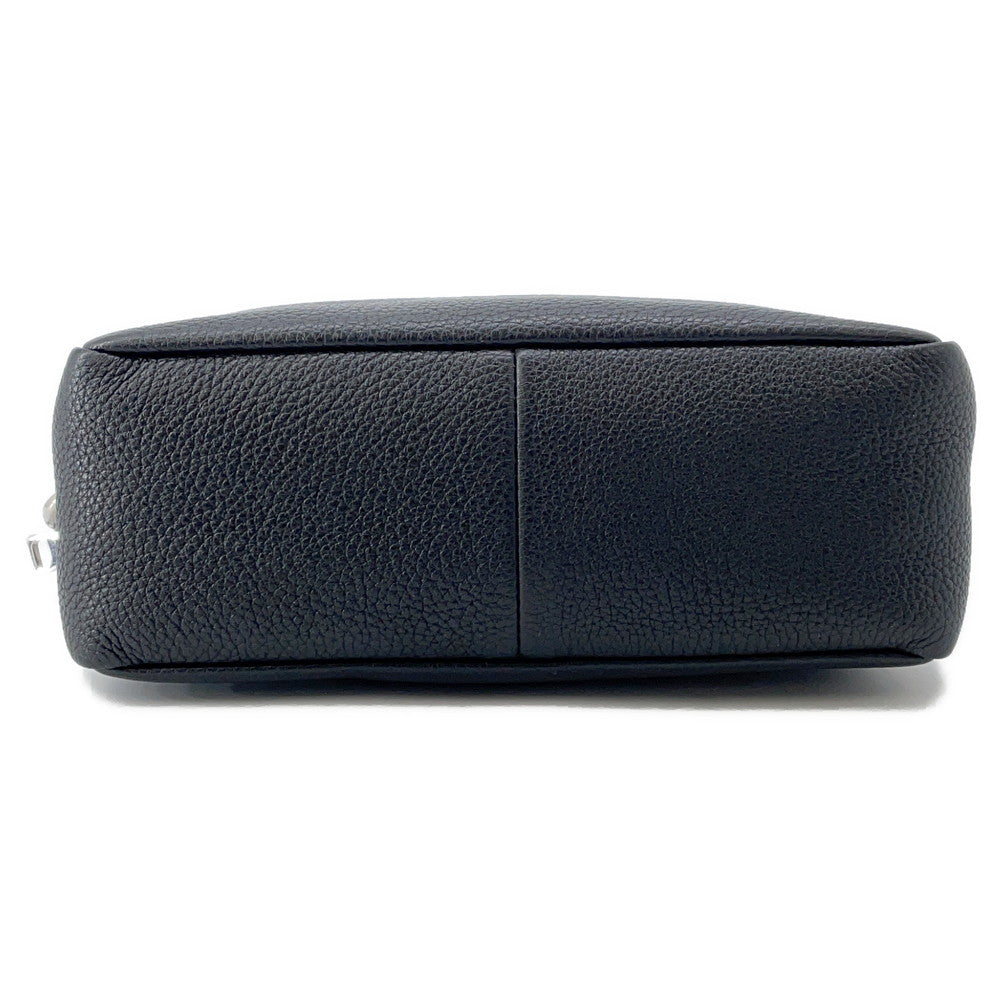 PRADA Vitello Dino Soft Leather Shoulder Bag Black1BH082 Leather