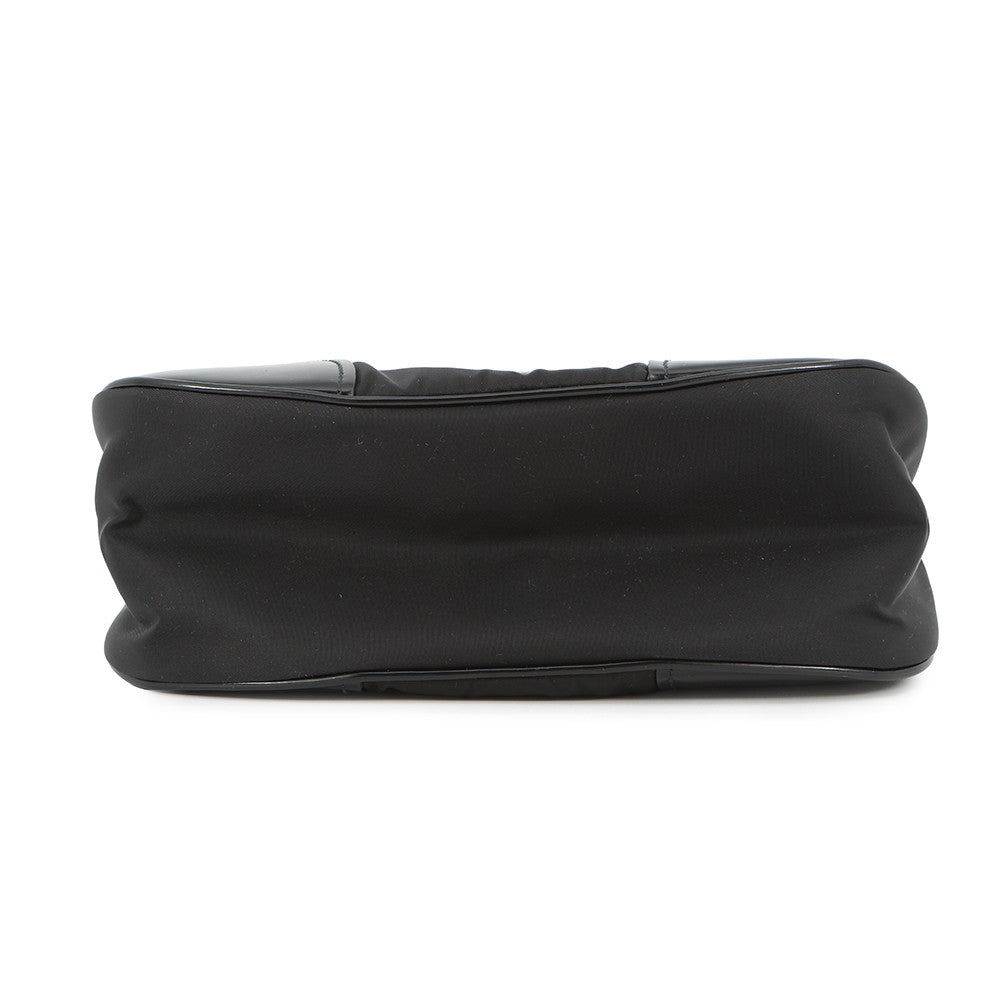 PRADA Moon Re-Nylon 2way Handbag Black1BA381 Leather Nylon
