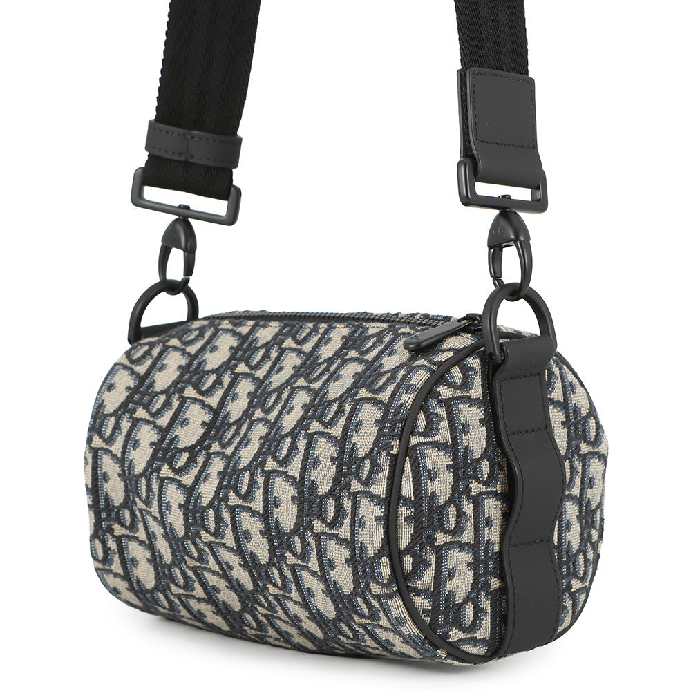 Dior Oblique Roller Shoulder Bag Rabbit Kids Black/BeigeM9916SNHO_M884 Canvas Leather Size Mini