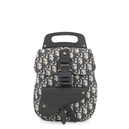 Dior Gallop Oblique Jacquard Backpack Beige/Black1ADBA011YKY Canvas Leather