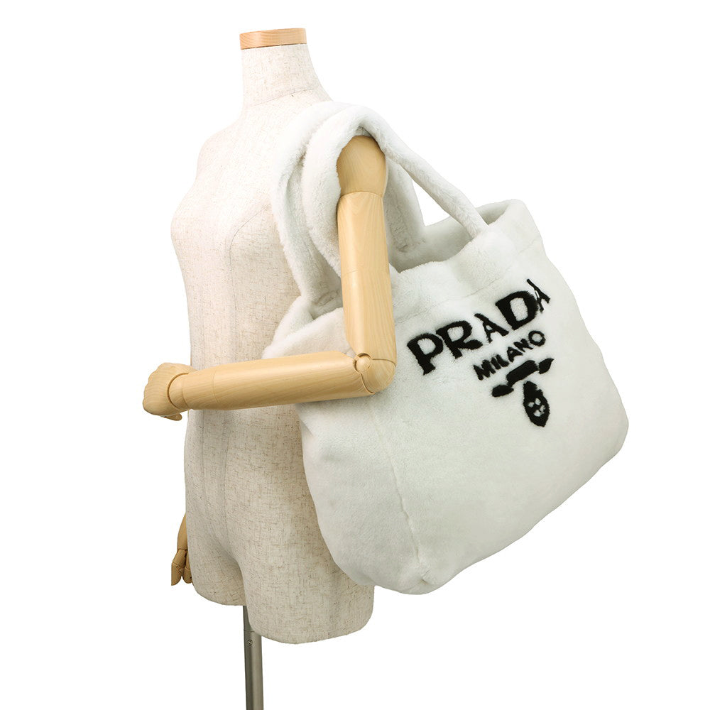 PRADA Tote Bag White1BG130 pile