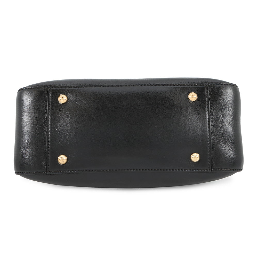 FENDI FF Tote 2WAY Bag Black8BH367 Leather Size Small