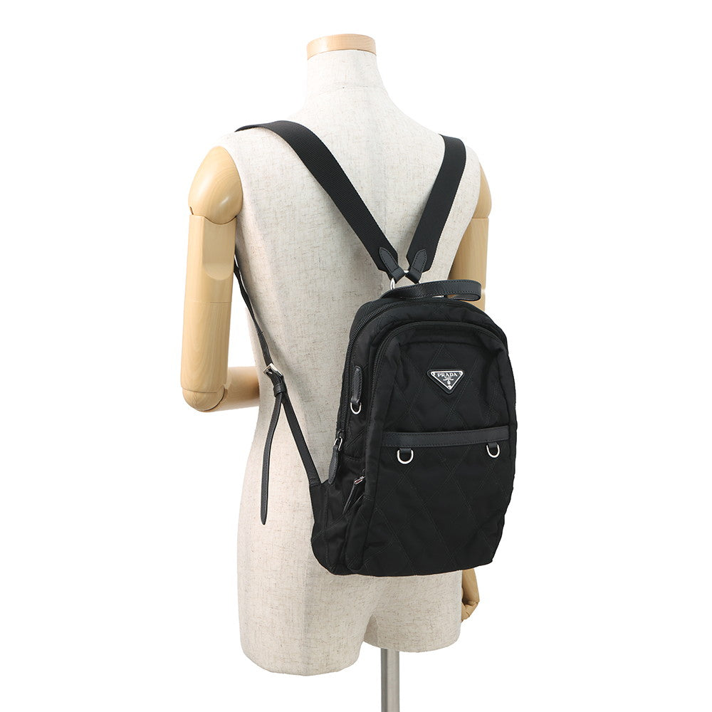 PRADA Backpack Black1BZ017 Nylon Size Mini