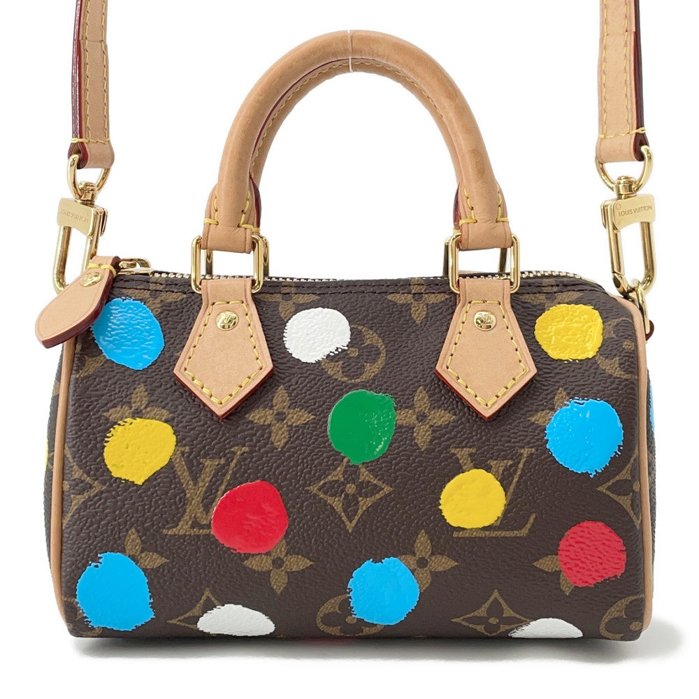 LOUIS VUITTON LV X YK Nano Speedy RedM81979 Monogram Painted Dot Size Nano