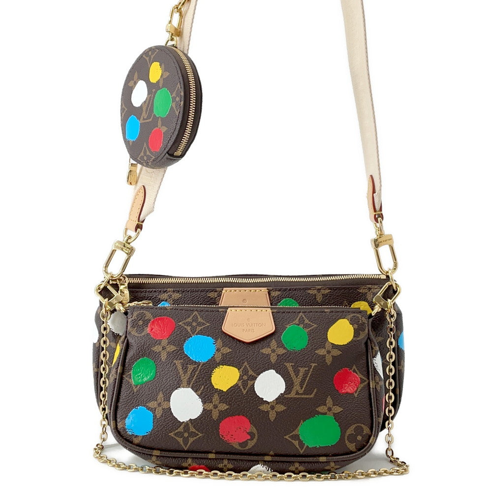 LOUIS VUITTON LV x YK Multi?Pochette Accessoires RedM46385 Monogram Painted Dot