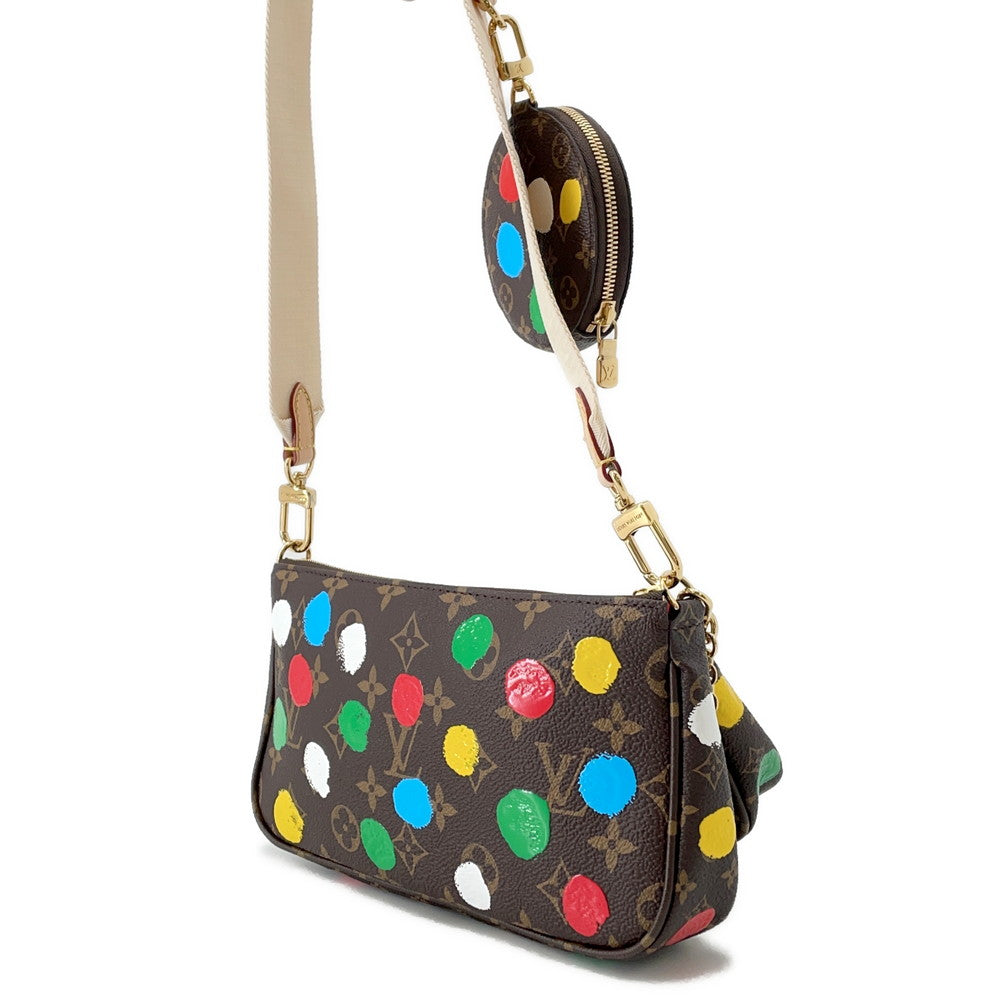 LOUIS VUITTON LV x YK Multi?Pochette Accessoires RedM46385 Monogram Painted Dot