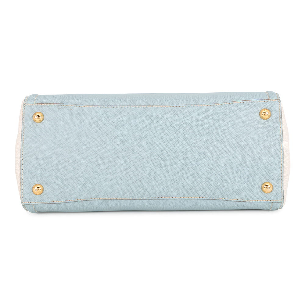 PRADA Saffiano Leather 2WAYHandbag Light Blue/WhiteBN2438 Leather