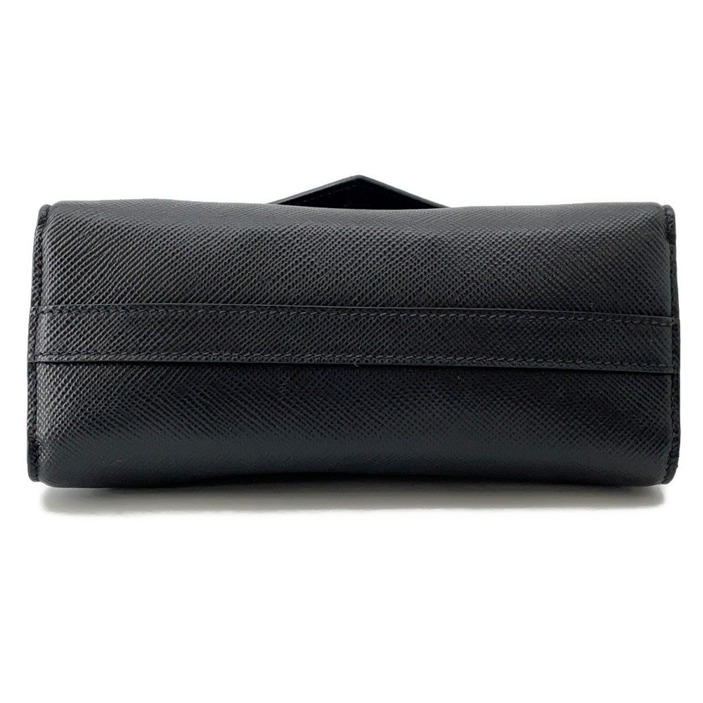 PRADA Saffiano Leather Logo Chainshoulder Bag Black1BD127 Leather