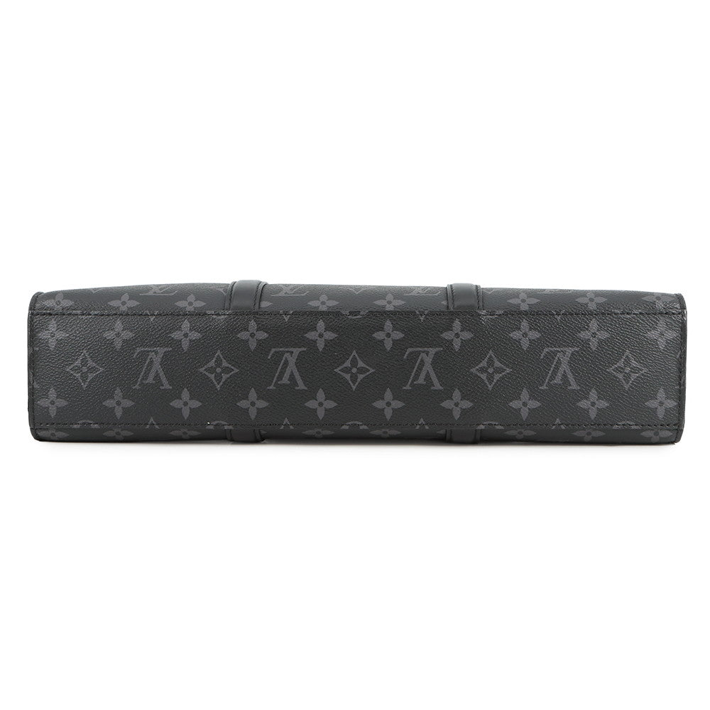 LOUIS VUITTON Sac Plat / Horizontal Zip NoirM45265 Monogram Eclipse