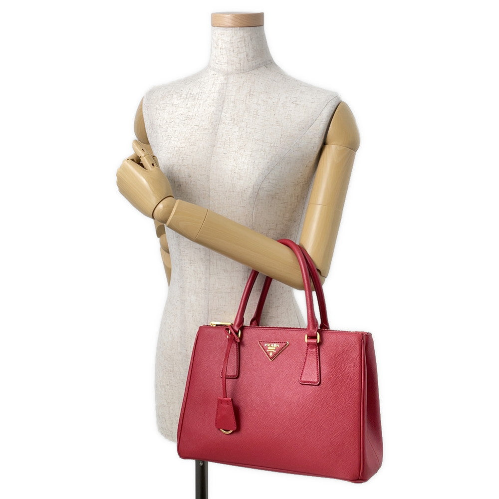 PRADA Saffiano Leather Galleria 2-Way Bag Red1BA863 Leather