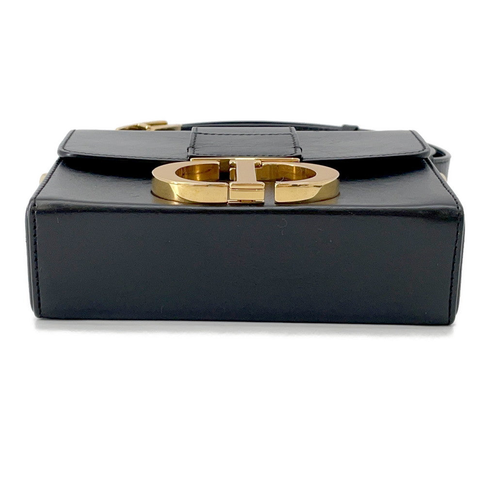 Dior 30 Montaigne Montaigne Shoulder Bag Black Leather