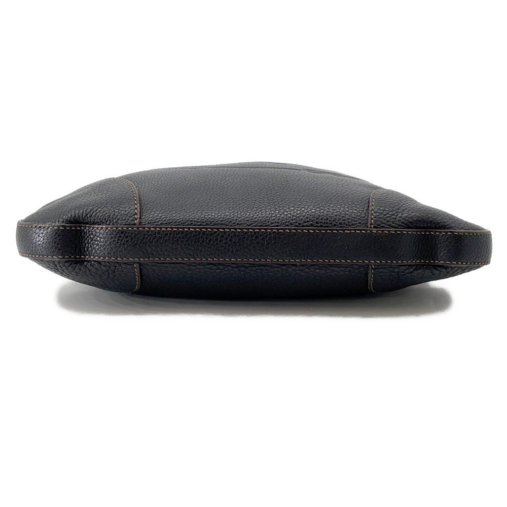 PRADA Logo Shoulder Bag BlackBT0531 Leather