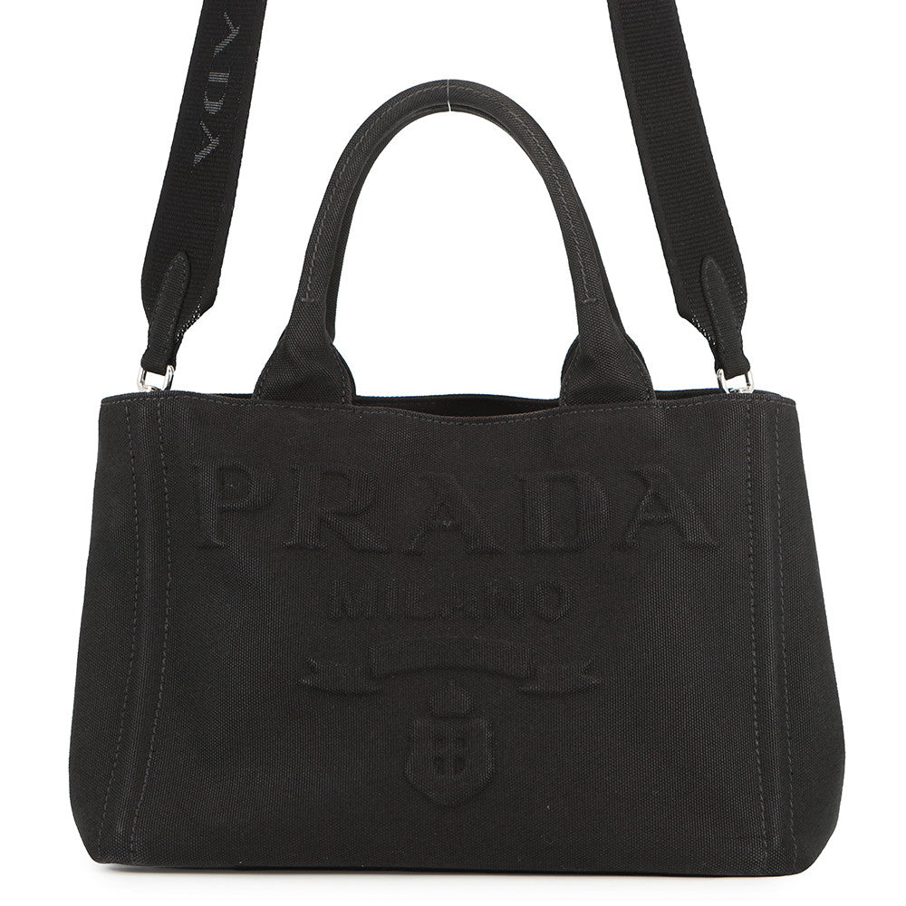 PRADA Canapa 2way Bag Black1BG439 Canvas